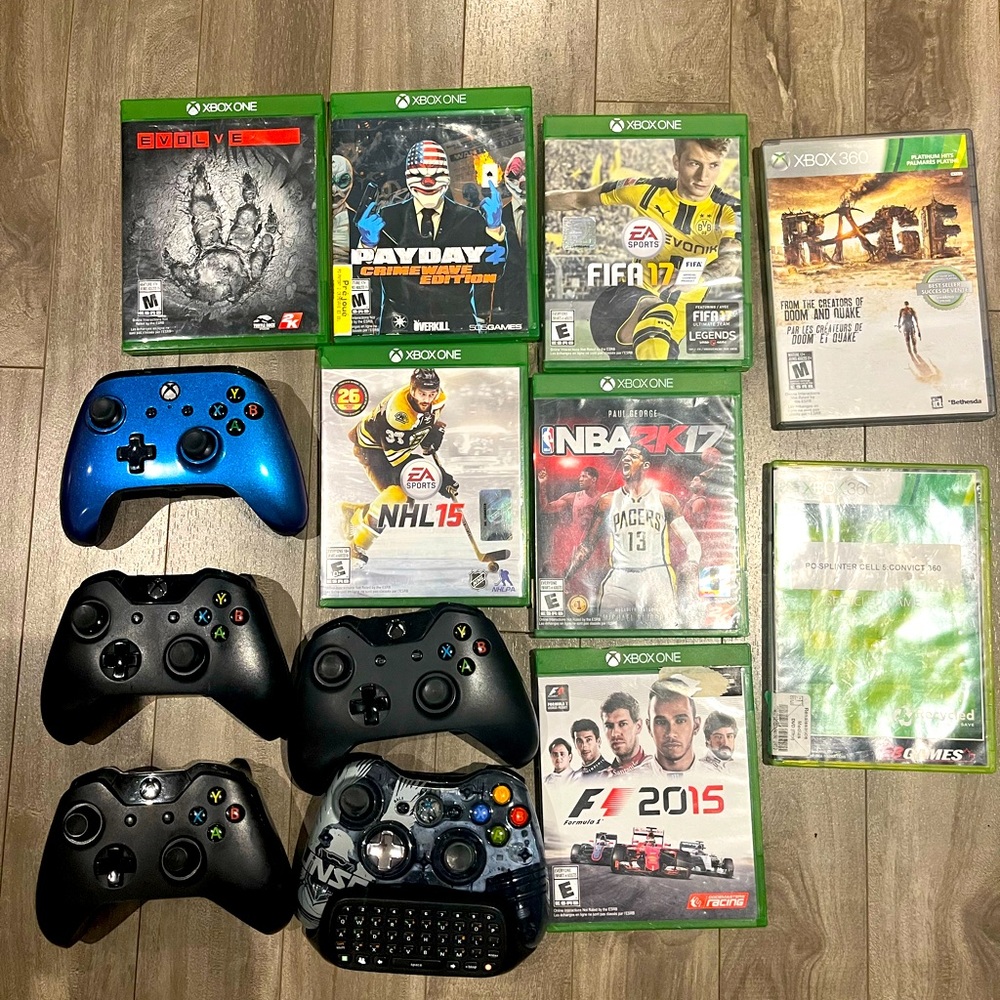 controllers and different xbox games